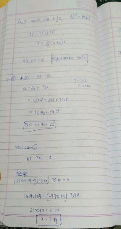 The following reaction is non-spontaneous 25°C, Cu,0(s)-2Cu(s)-202 (g ...