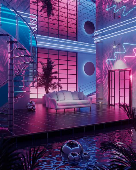 Neon Spaces on Behance