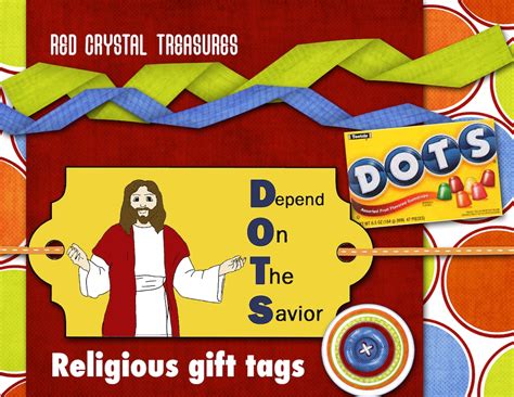 Dots Depend On The Savior Religious Gift Tag Etsy