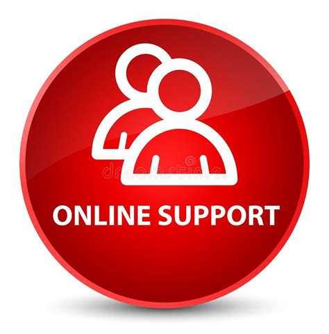 Online Support (group Icon) Elegant Red Round Button Stock Illustration ...