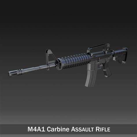 Colt M A Carbine Assault Rifle D Model By Panaristi