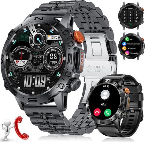 Smartwatch Uomo Con Chiamate Fashion Amoled Display Tattile Lunga