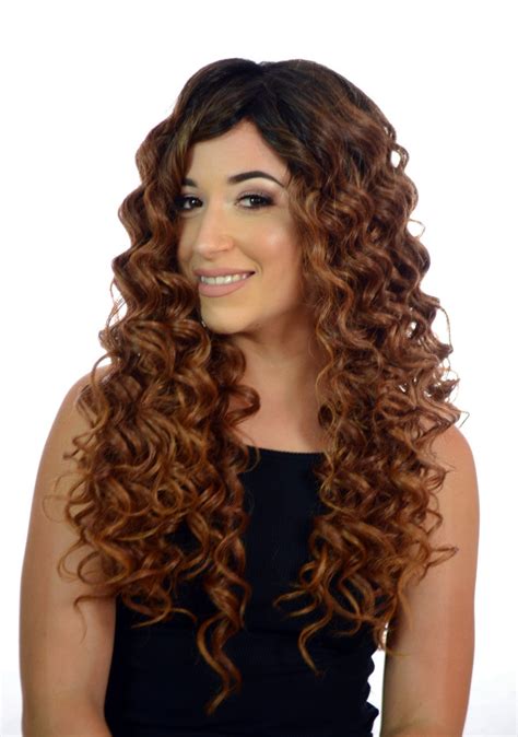 Long Curly Monotop Wig Afrodite Wig In 2 Natural Shades Celebwigs