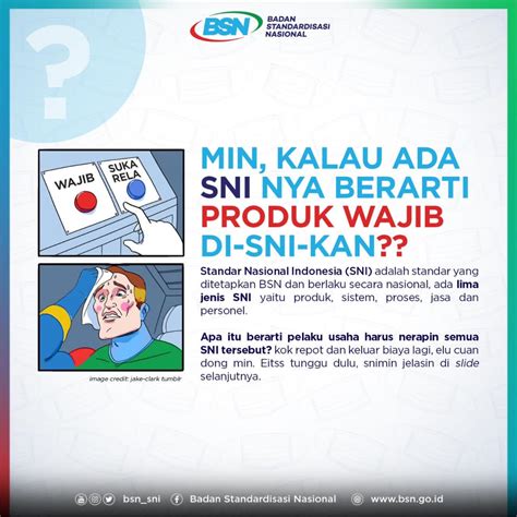 Infografis Tentang SNI Wajib Dan Sukarela BSN Badan Standardisasi