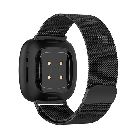 K P Mesharmband Till Fitbit Versa Sense Svart Yedi