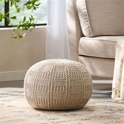 15 Best Collection Of Soft Ivory Geometric Ottomans