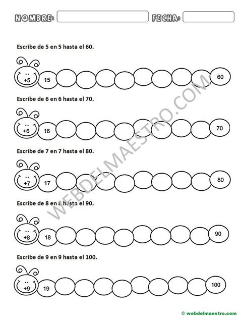 Sucesiones Numericas Primaria Acido