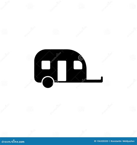 Motorhome Trailer Icon Simple Glyph Vector Of Universal Set Icons For