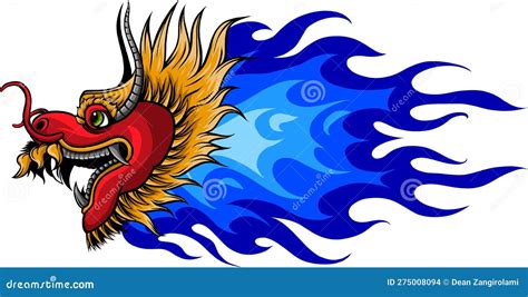 Dragon Head Vector Illustration On White Background Digital Hand Draw Design Stock Vector