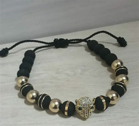 Jaf Accesories Pulsera Para Hombre De Oro Laminado Neopreno