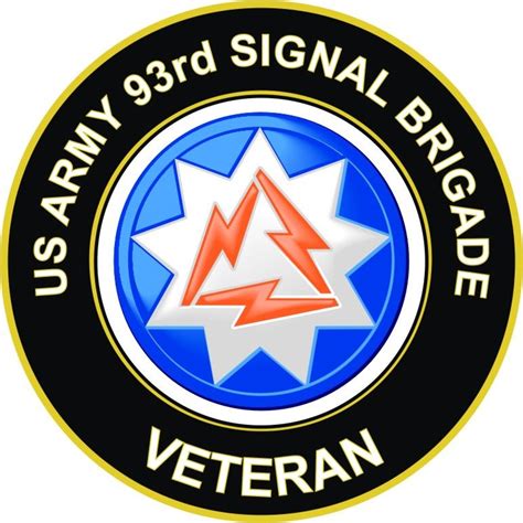 U S Army 93rd Signal Brigade Unit Crest Veteran Sticker Decal