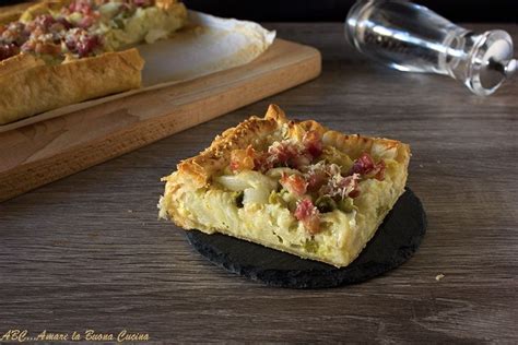 Torta Salata Con Cavolfiore Cipolla Pisellini E Pancetta Pancetta