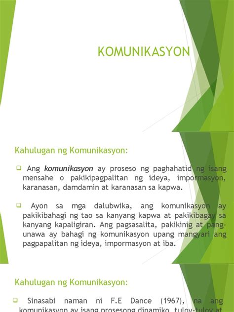 KOMUNIKASYON | PDF