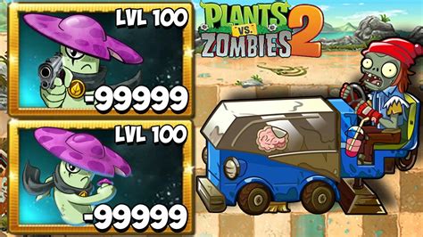 PvZ 2 Challenge 45 Plants Max Level Power Up Vs 5 Zomboni Zombies