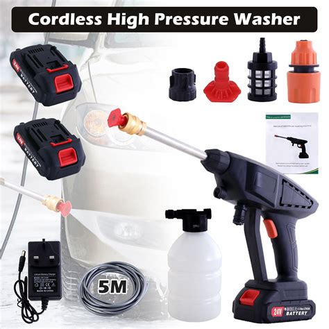 Battery Portable Cordless Car High Pressure Washer Jet Water Wash