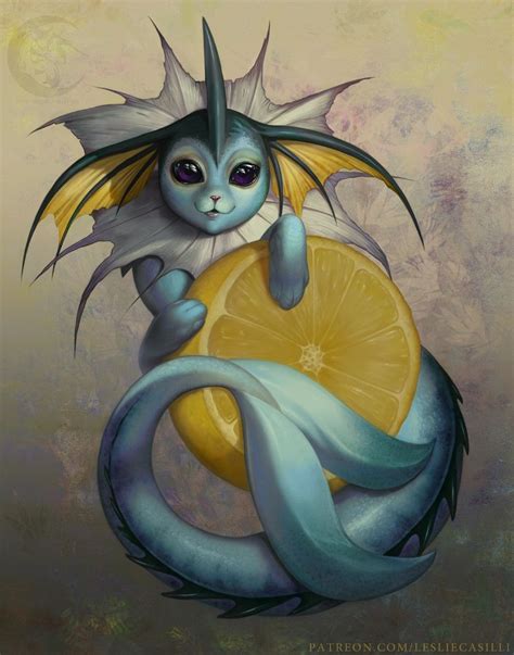 Vaporeon Lemon Leslie Casilli On ArtStation At Pokemon Drawings