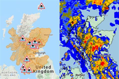 Scotland Weather 75mph Storm Aiden Sparks 28 Flood Alerts And 2 Met Office Warnings The