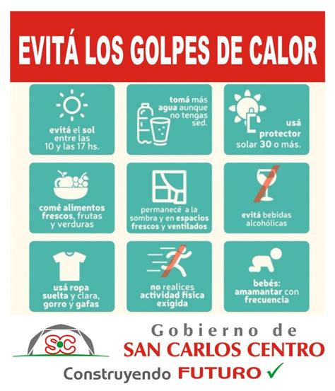 Medidas Para Evitar Golpes De Calor Gobierno De San Carlos Centro