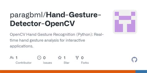 GitHub Paragbml Hand Gesture Detector OpenCV OpenCV Hand Gesture