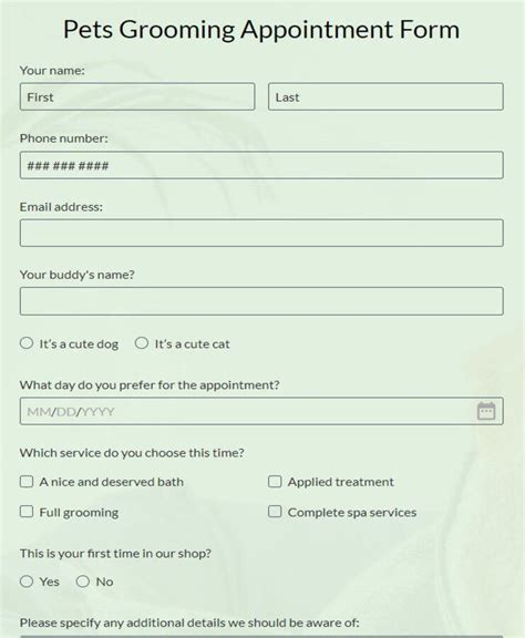 Free Request A Routine Medical Appointment Form Template