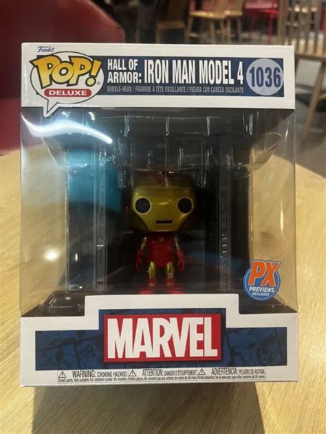 Funko Pop Deluxe Marvel Hall Of Armor Iron Man Modèle 4 Px 1036 IdÉe Cadeau Rare Eur 15 21