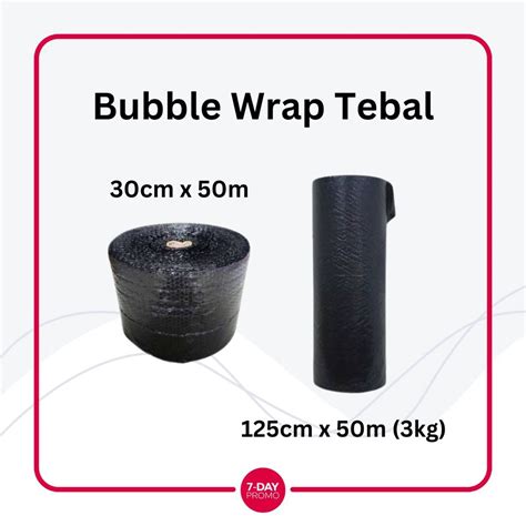 Jual Bubble Wrap Roll High Quality Uk 125m X 50m Plastik Hitam Putih