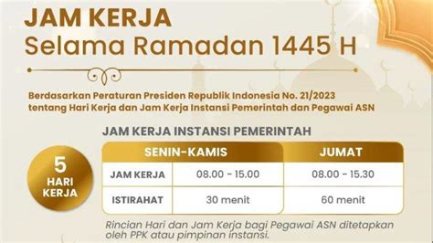 Rincian Jam Kerja ASN Selama Ramadhan 2024 Bisa Pulang Lebih Cepat