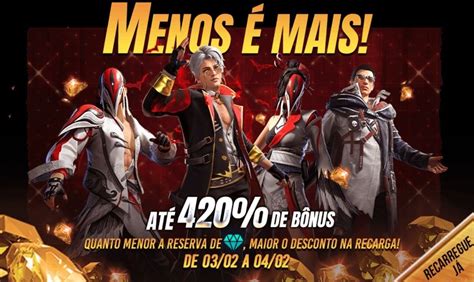 Free Fire Recarga De Diamantes Chega At De B Nus Free Fire