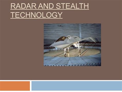 Radar And Stealth Technology