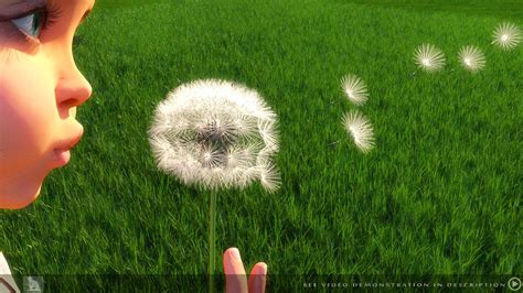 Ireal Animated Dandelion Daz 3d