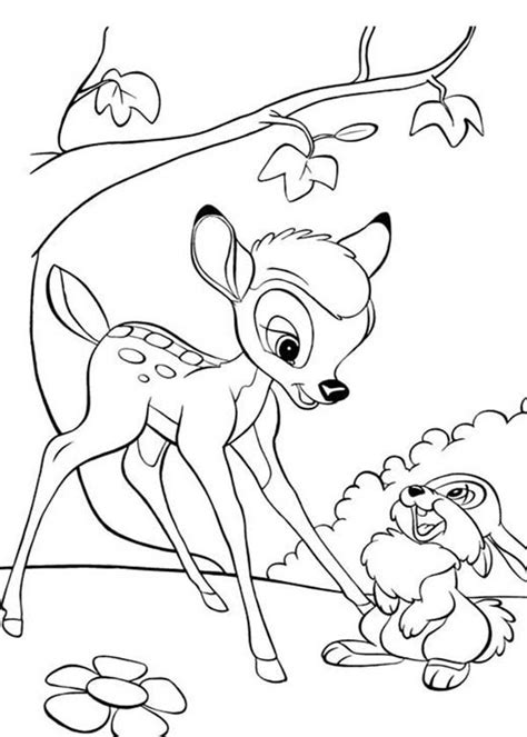 Bambi Faline And Thumper From Bambi Coloring Pages - George Mitchell's ...