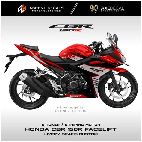 STRIPING HONDA CBR 150R FACELIFT GRAFIS BERCAK RACING STIKER MOTOR