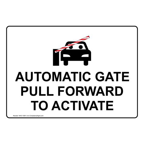 Parking Control Automatic Entrance Sign Pull Forward To Activate