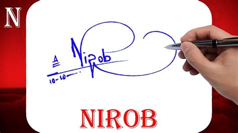 Nirob Name Signature Style N Signature Style Signature Style Of My