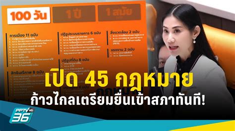 เลือกตั้ง 2566 เปิดกฎหมาย 45 ฉบับ ก้าวไกลเตรียมยื่นทันทีหลังเปิดสภา