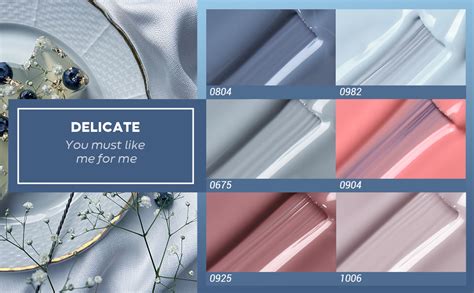 Modelones Gel Nail Polish Set Colors Nude Pink Gel Polish Kit Pastel Blue Nail Polish Gel