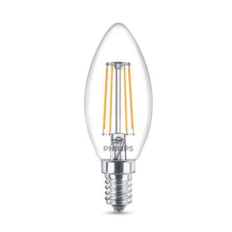 Philips Classic Led Bulb E14 B35 4 3w Clear 4 000k Uk