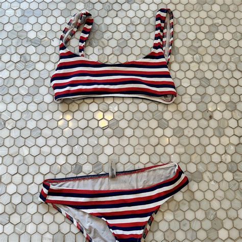 Solid And Striped Two Piece Bikini Depop
