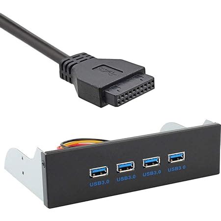 Cablecc Cable Conector USB C Y USB 3 0 HUB De 4 Puertos De Panel