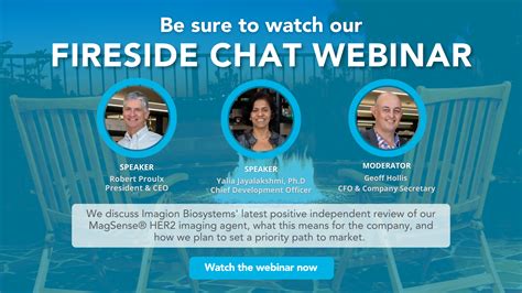 Fireside Chat Webinar Imagion Biosystems