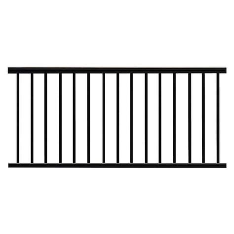 Weatherables Arlington 36 In H X 96 In W Textured Black Aluminum Railing Kit Cbr Ar36 A8 The