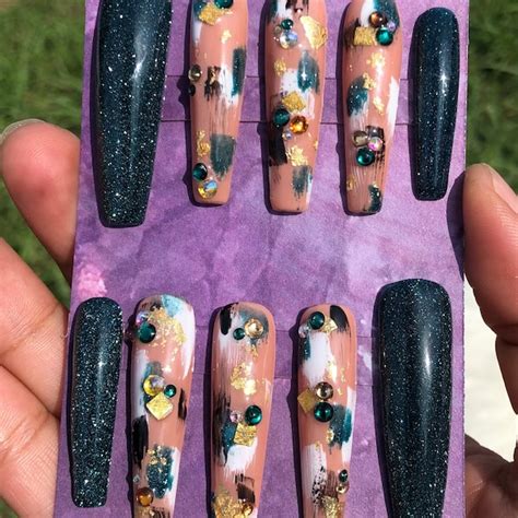 Xxl Coffin Press on Nails - Etsy