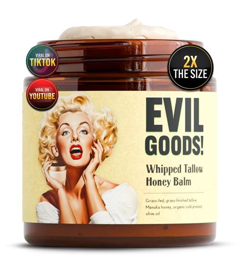 Evilgoods Whipped Beef Tallow And Manuka Honey Balm 4oz