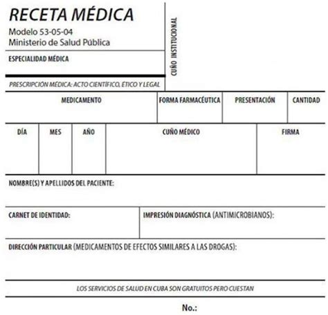 Como Llenar Una Receta Médica