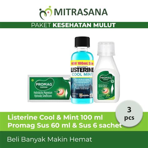 Jual Ramadhan Sehat Listerine Cool Mint Ml Promag Sus Ml