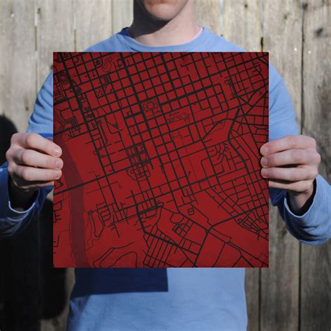 University of South Carolina Campus Map Art by City Prints - The Map Shop