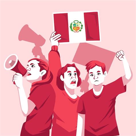 Free Vector Illustration Of Peru Protests