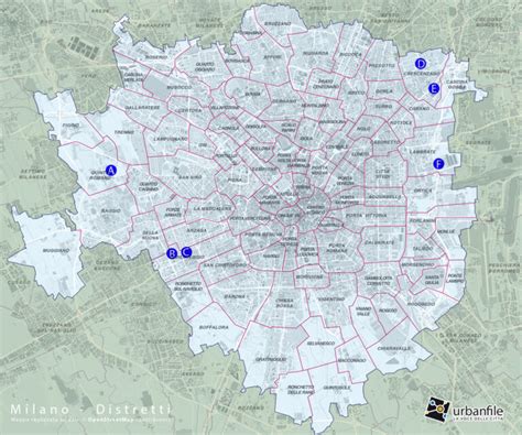 Mappa Milano Totale Aree Interventi Comune Milano Urbanfile