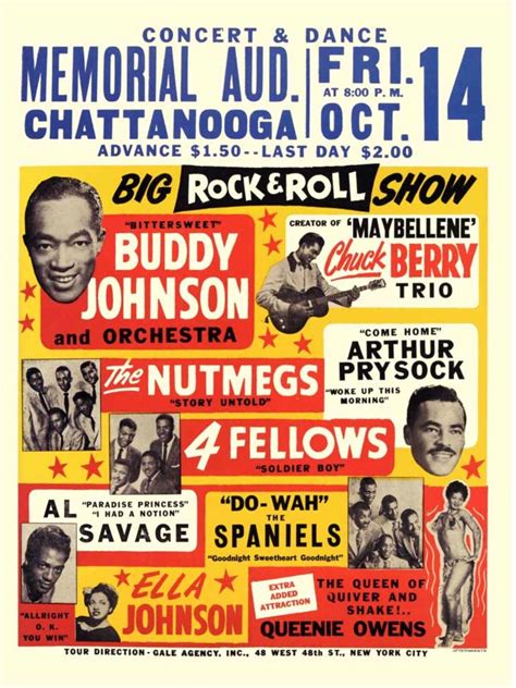 October 14, 1955 Memorial Auditorium, Chattanooga, TN | Concerts Wiki ...