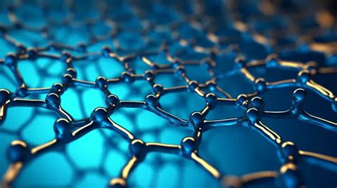 Blue Molecular Structure Technology Background Desktop Wallpaper Pc